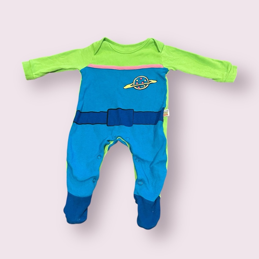 Disney Pixar Baby Toy Story Alien Character W/Pizza Planet Logo Footies